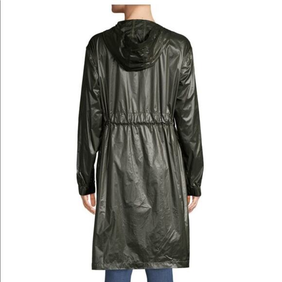 ASKYA Zip-front Windbreaker Rain Hooded Green Jacket Women’s Size X-Small NWT - Picture 2 of 8